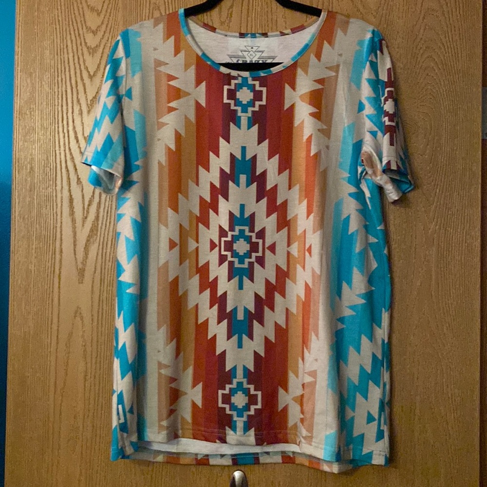 NWOT CRAZY TRAIN Aztec top